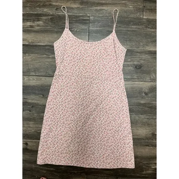 Brandy Melville Kyran Pink Floral Mini Dress Ditsy Coquette Y2K Cottagecore Soft - Picture 4 of 6